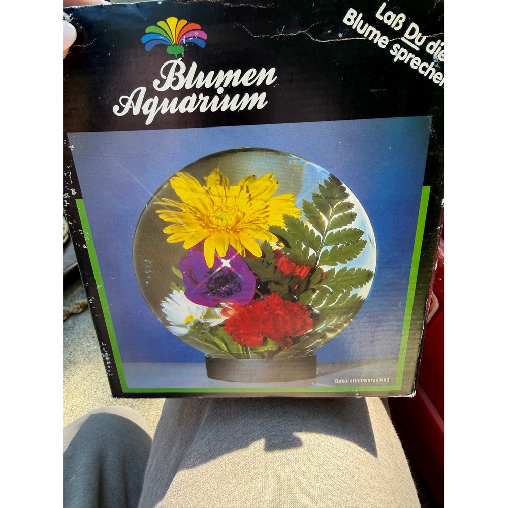 Vintage Blumen Aquarium Floral Display Globe German Glass Flower Orb Decor‎ new